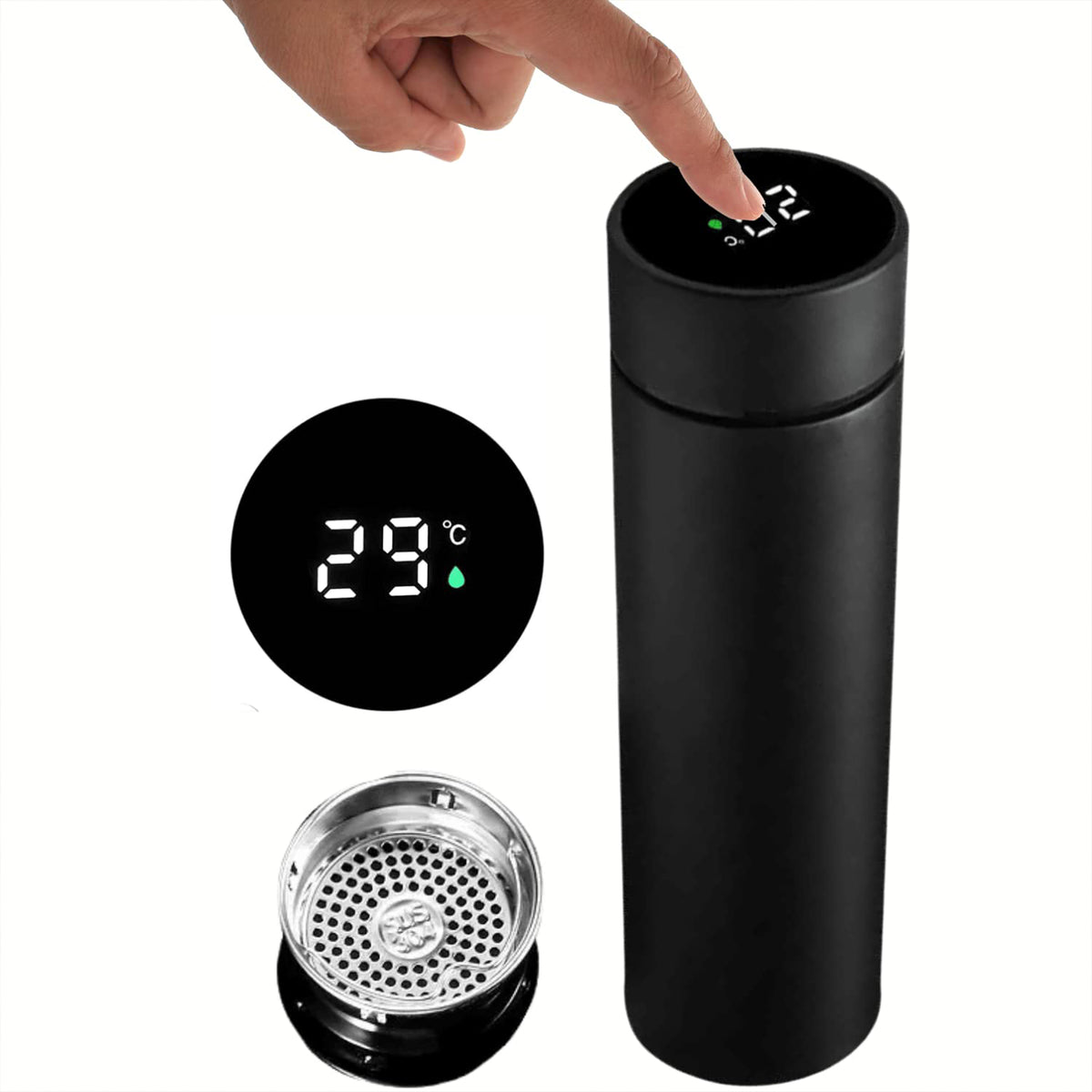 Temperature Display Vacuum Insulated Water Bottle