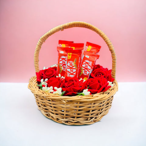 Roses and KitKat Chocolates Hamper For Special One