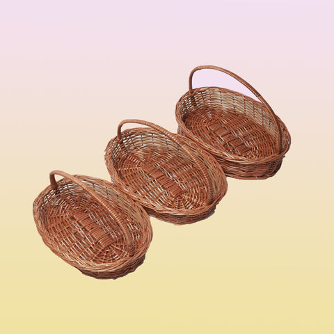 Wicker Oval Hamper & Storage Baskets